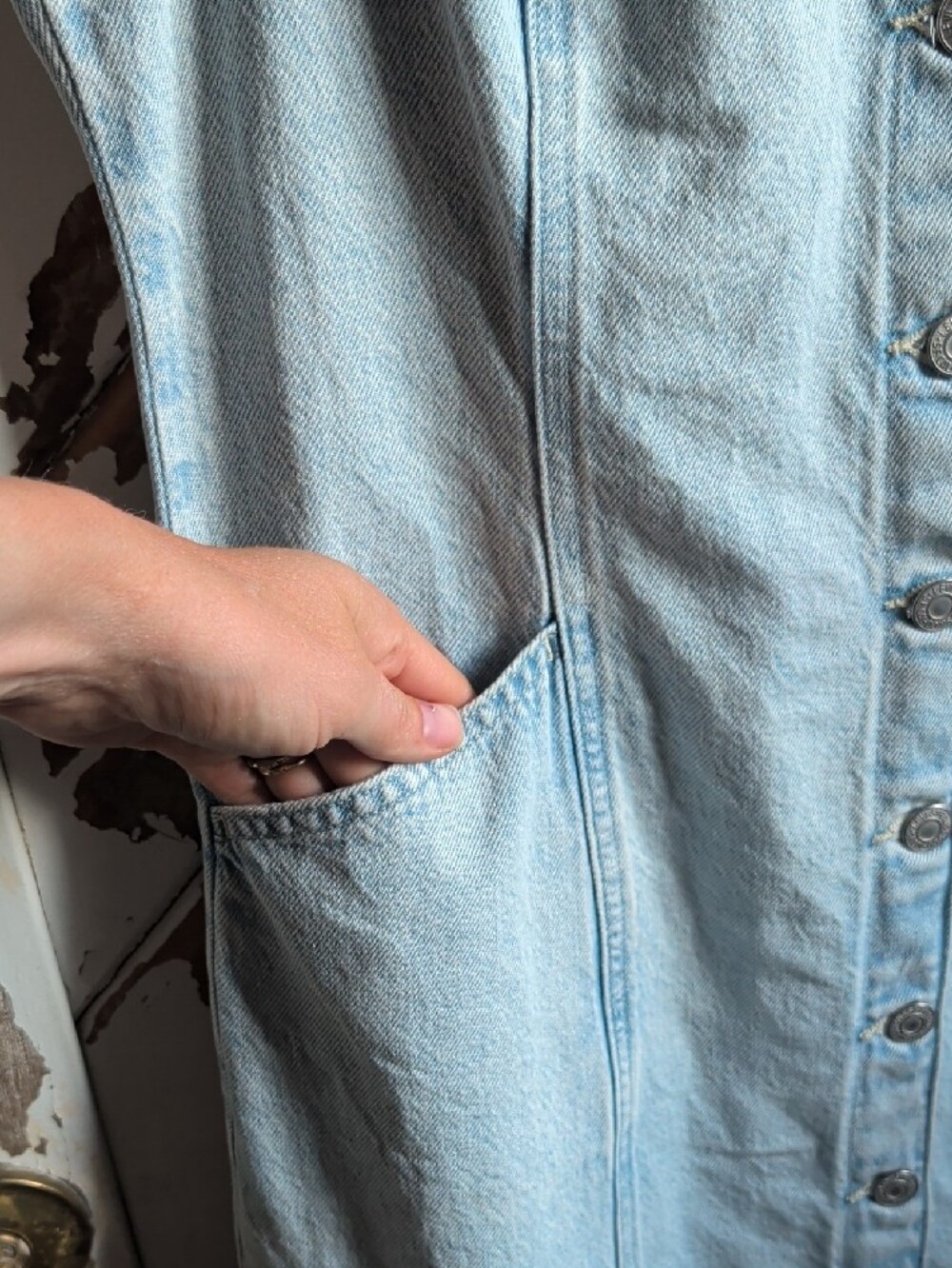 Levi's Denim (Jean) Button Front Dress - Picture 3 of 4